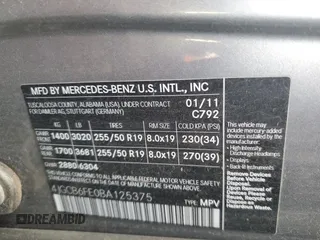 2011 Mercedes-Benz R 350 with VIN 4JGCB6FE0BA125375, listed as a Copart auction lot 87515865 with 166,618 mi miles and Salvage Title. Bid and sale history available at DreamBid. Image 15.