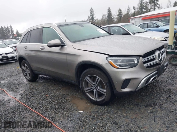 2020 Mercedes-Benz GLC with VIN WDC0G8EB1LF744559, listed as a IAAI auction lot 41872182 with 1 mi miles. Bid and sale history available at carsss.com. Image 1.