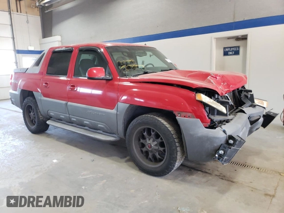 2002 Chevrolet Avalanche with VIN 3GNEK13T12G160860, listed as a Copart auction lot 76321274 with Not Provided miles and Salvage Title. Bid and sale history available at DreamBid. Image 4.