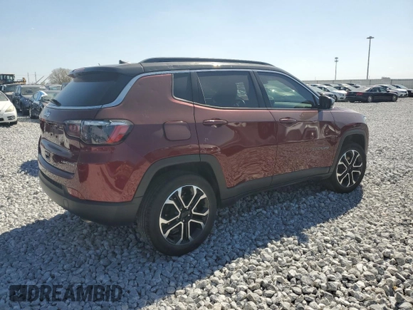 2022 Jeep Compass Limited z VIN 3C4NJDCB5NT209672, wystawiony jako Copart lot #52318405 z przebiegiem 22 977 mil mil oraz Szkoda całkowita • Salvage title. Historia ofert i sprzedaży dostępna na DreamBid. Obrazek 3.