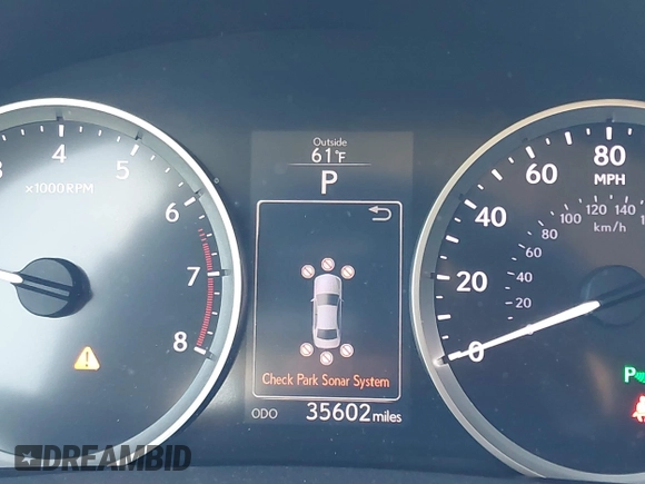 2016 Lexus IS with VIN JTHBE1D29G5028225, listed as a IAAI auction lot 41581934 with 35,602 mi miles. Bid and sale history available at carsss.com. Image 16.