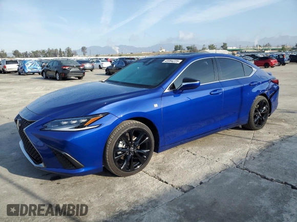 2024 Lexus ES 300h with VIN 58ABA1C12RU040283, listed as a Copart auction lot 45994225 with 5,736 mi miles and Non repairable. Bid and sale history available at DreamBid. Image 1.