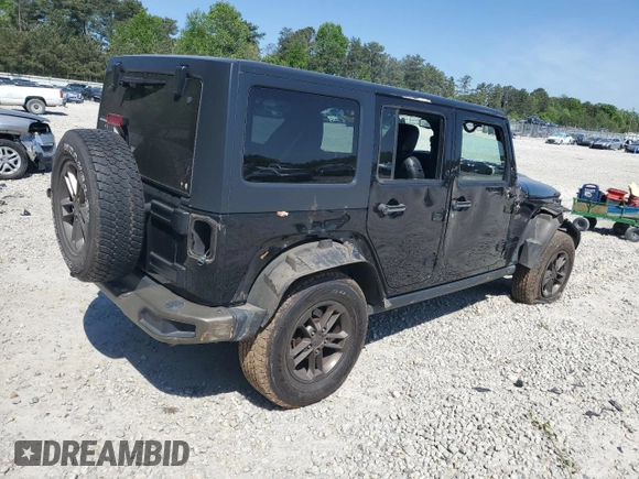 2017 Jeep Wrangler Unlimited 75th Anniversary with VIN 1C4HJWEG4HL531334, listed as a Copart auction lot 53371875 with 89,529 mi miles and Salvage title. Bid and sale history available at DreamBid. Image 3.