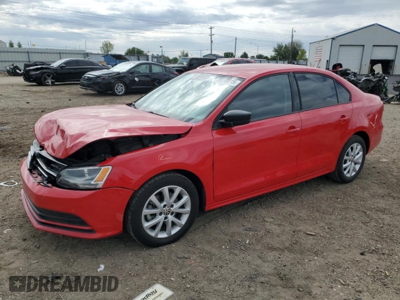 2015 Volkswagen Jetta SE with VIN 3VWD17AJ9FM220688, listed as a Copart auction lot 58270015 with 106,001 mi miles and Salvage title. Bid and sale history available at DreamBid. Image 1.
