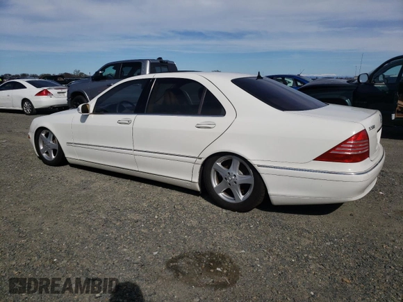 2005 Mercedes-Benz S-Class 5.0L with VIN WDBNG75J95A445994, listed as a Copart auction lot 46492434 with 0 mi miles and Clean Title. Bid and sale history available at carsss.com. Image 2.