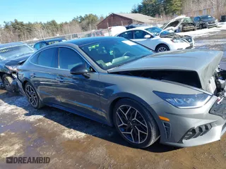 2021 Hyundai Sonata N Line with VIN 5NPEK4JC8MH127510, listed as a IAAI auction lot 41512915 with 27,409 mi miles. Bid and sale history available at carsss.com. Image 13.