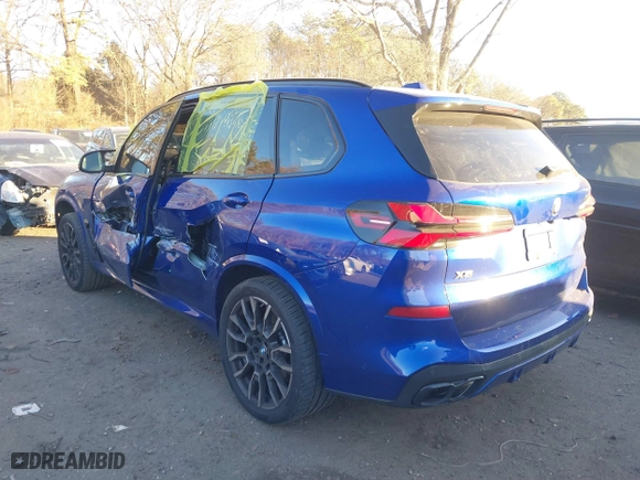 2025 BMW X5 M60i with VIN 5UX33EU04S9W34632, listed as a IAAI auction lot 41274184 with 5,943 mi miles. Bid and sale history available at carsss.com. Image 14.