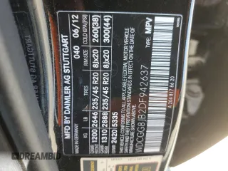 2013 Mercedes-Benz GLK 350 with VIN WDCGG8JB2DF942637, listed as a Copart auction lot 55333735 with 91,543 mi miles and Salvage Title. Bid and sale history available at DreamBid. Image 13.