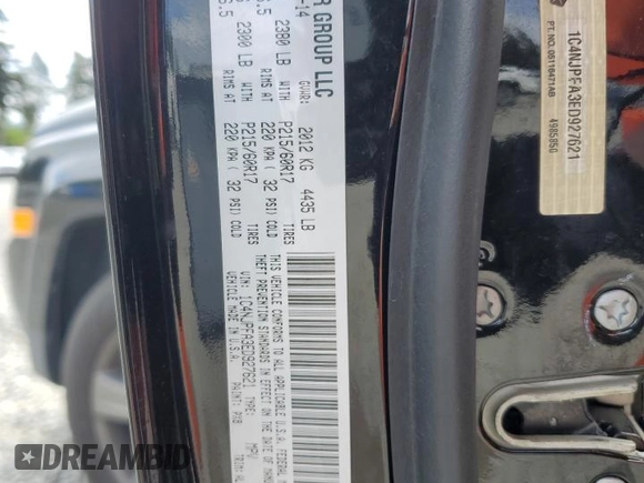 2014 Jeep Patriot High Altitude z VIN 1C4NJPFA3ED927621, wystawiony jako Copart lot #56901125 z przebiegiem 89 031 mil mil oraz Szkoda całkowita • Salvage title. Historia ofert i sprzedaży dostępna na DreamBid. Obrazek 13.