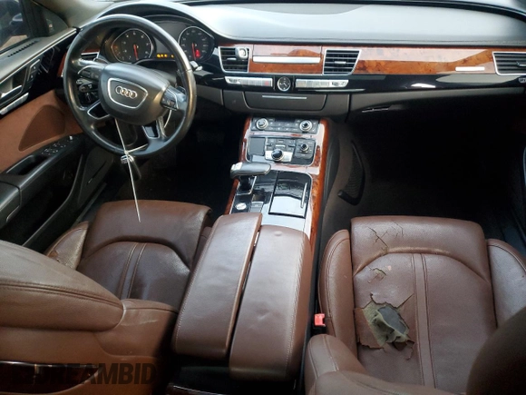 2012 Audi A8 with VIN WAURVAFD0CN025493, listed as a Copart auction lot 86454994 with 142,779 mi miles and Salvage Title. Bid and sale history available at DreamBid. Image 8.