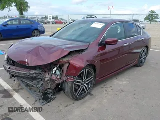 2017 Honda Accord Sport with VIN 1HGCR2F52HA116583, listed as a IAAI auction lot 41905383 with 110,667 mi miles and . Bid and sale history available at carsss.com. Image 2.