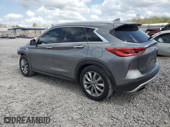 2019 Infiniti QX50 Luxe with VIN 3PCAJ5M16KF135750, listed as a Copart auction lot 51759265 with 159,965 mi miles and Salvage title. Bid and sale history available at DreamBid. Image 2.