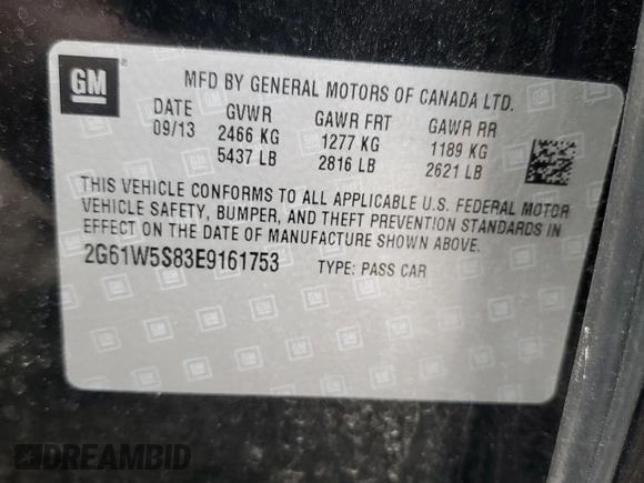 2014 Cadillac XTS Platinum z VIN 2G61W5S83E9161753, wystawiony jako Copart lot #50337075 z przebiegiem 37 867 mil mil oraz Szkoda całkowita • Salvage title. Historia ofert i sprzedaży dostępna na DreamBid. Obrazek 14.