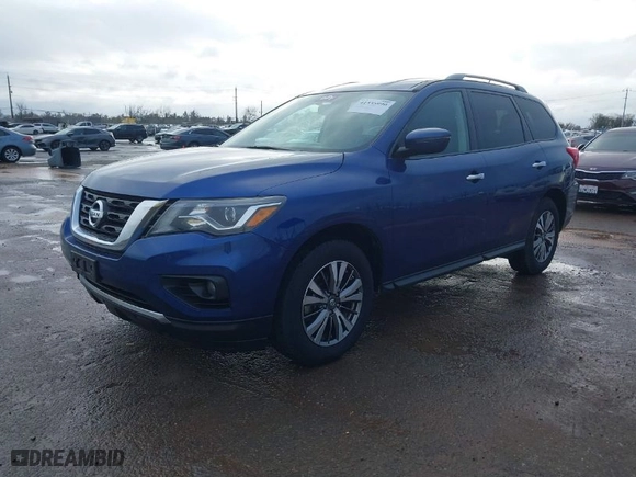 2018 Nissan Pathfinder SV with VIN 5N1DR2MM9JC671503, listed as a IAAI auction lot 41535990 with 117,912 mi miles. Bid and sale history available at carsss.com. Image 2.