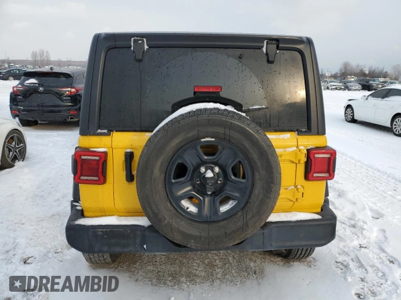 2021 Jeep Wrangler Sport S with VIN 1C4GJXAN5MW680091, listed as a Copart auction lot 87200454 with Not Provided miles and Salvage Title. Bid and sale history available at DreamBid. Image 6.