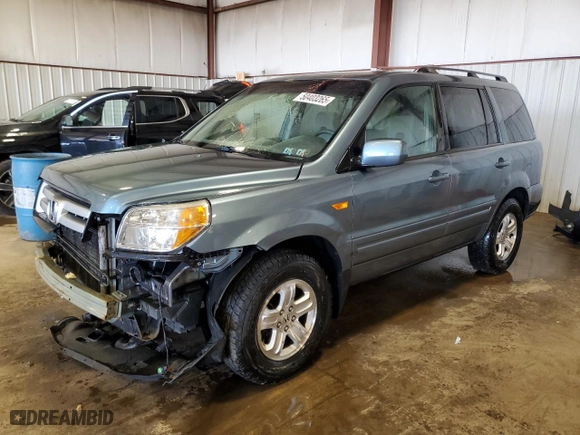 2008 Honda Pilot EX with VIN 5FNYF18408B032927, listed as a Copart auction lot 50403265 with 172,286 mi miles and Salvage Title. Bid and sale history available at carsss.com. Image 1.