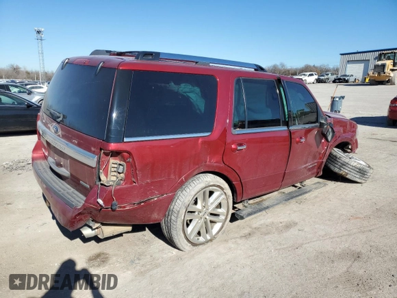 2017 Ford Expedition Platinum with VIN 1FMJU1MT7HEA23773, listed as a Copart auction lot 88549005 with 106,507 mi miles and Salvage title. Bid and sale history available at DreamBid. Image 3.