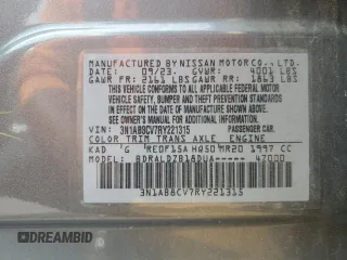 2024 Nissan Sentra SV z VIN 3N1AB8CV7RY221315, wystawiony jako Copart lot #58791495 z przebiegiem 29 419 mil mil oraz Szkoda całkowita • Salvage title. Historia ofert i sprzedaży dostępna na DreamBid. Obrazek 12.