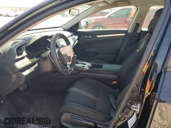 2019 Honda Civic LX with VIN 19XFC2F61KE011429, listed as a Copart auction lot 50883145 with 45,342 mi miles and Salvage Title. Bid and sale history available at DreamBid. Image 7.