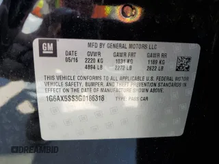 2016 Cadillac CTS Luxury Collection AWD z VIN 1G6AX5SS3G0186318, wystawiony jako Copart lot #56596505 z przebiegiem 79 598 mil mil oraz Szkoda całkowita • Salvage title. Historia ofert i sprzedaży dostępna na DreamBid. Obrazek 12.