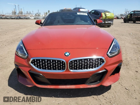 2020 BMW Z4 sDrive30i with VIN WBAHF3C03LWW70025, listed as a Copart auction lot 50814654 with 21,802 mi miles. Bid and sale history available at carsss.com. Image 5.