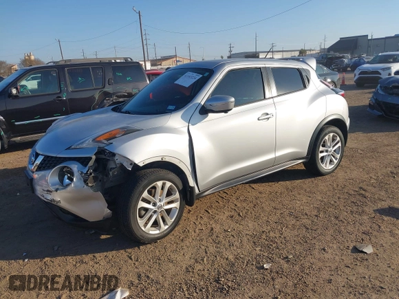 2015 Nissan Juke S with VIN JN8AF5MR8FT512836, listed as a IAAI auction lot 41143224 with 66,728 mi miles. Bid and sale history available at carsss.com. Image 17.