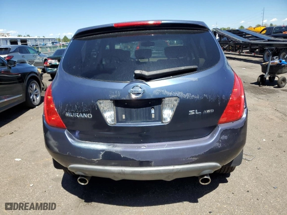 2004 Nissan Murano SL with VIN JN8AZ08W34W320018, listed as a Copart auction lot 67691304 with 162,642 mi miles and Salvage Title. Bid and sale history available at carsss.com. Image 6.