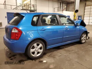 2007 Kia Spectra with VIN KNAFE161775007569, listed as a Copart auction lot 86778784 with 125,463 mi miles and Salvage Title. Bid and sale history available at carsss.com. Image 3.