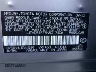 2022 Lexus LS with VIN JTHD51FF5N5017406, listed as a Copart auction lot 81285174 with 6,218 mi miles and Salvage Title. Bid and sale history available at carsss.com. Image 12.