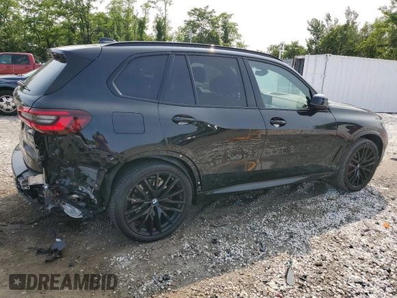 2021 BMW X5 xDrive40i with VIN 5UXCR6C07M9H68711, listed as a Copart auction lot 58984535 with 35,826 mi miles and Salvage title. Bid and sale history available at DreamBid. Image 3.