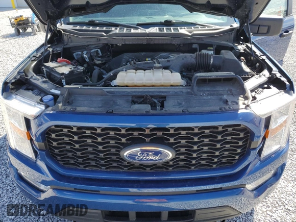 2022 Ford F-150 XL with VIN 1FTEX1EP3NKD19420, listed as a Copart auction lot 50161025 with 43,918 mi miles and Salvage title. Bid and sale history available at DreamBid. Image 13.