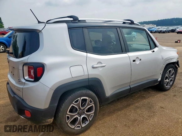 2017 Jeep Renegade Limited with VIN ZACCJADB8HPE40114, listed as a Copart auction lot 57077835 with 101,574 mi miles and Salvage title. Bid and sale history available at DreamBid. Image 3.