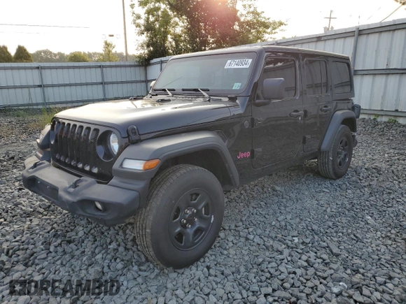2022 Jeep Wrangler Unlimited Sport with VIN 1C4HJXDNXNW199299, listed as a Copart auction lot 67140934 with 30,996 mi miles and Salvage Title. Bid and sale history available at DreamBid. Image 1.