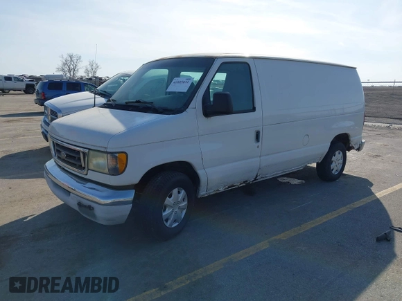 2003 Ford Econoline Cargo with VIN 1FTRE14213HA14635, listed as a IAAI auction lot 41805091 with 108,748 mi miles and . Bid and sale history available at DreamBid. Image 2.