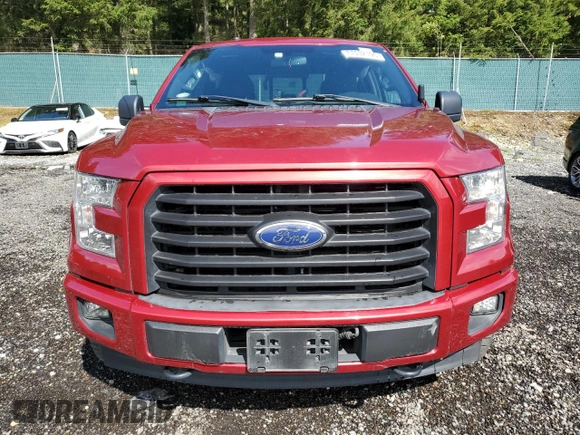 2017 Ford F-150 XL with VIN 1FTEW1EP4HKE01681, listed as a Copart auction lot 57532195 with 95,882 mi miles and Salvage title. Bid and sale history available at DreamBid. Image 5.