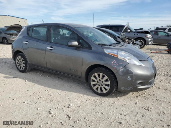 2015 Nissan LEAF S with VIN 1N4AZ0CPXFC324279, listed as a Copart auction lot 49394845 with 45,281 mi miles and Salvage Title. Bid and sale history available at carsss.com. Image 4.