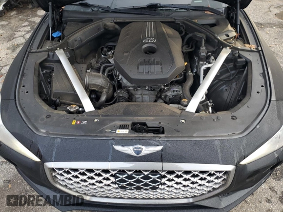 2021 Genesis G70 2.0T with VIN KMTG64LA0MU075600, listed as a Copart auction lot 86821304 with 60,067 mi miles and Salvage Title. Bid and sale history available at carsss.com. Image 11.