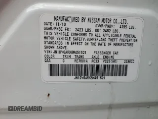 2011 Infiniti G25 x with VIN JN1DV6ARXBM451521, listed as a Copart auction lot 83102564 with 221,298 mi miles and Salvage Title. Bid and sale history available at DreamBid. Image 12.