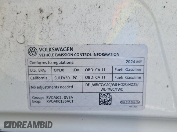2024 Volkswagen Tiguan SE с VIN 3VV3B7AX0RM096462, выставлен на аукционе IAAI как лот 42844462 с пробегом 33 442 миль миль и . История ставок и продаж доступна на DreamBid. Изображение 19.