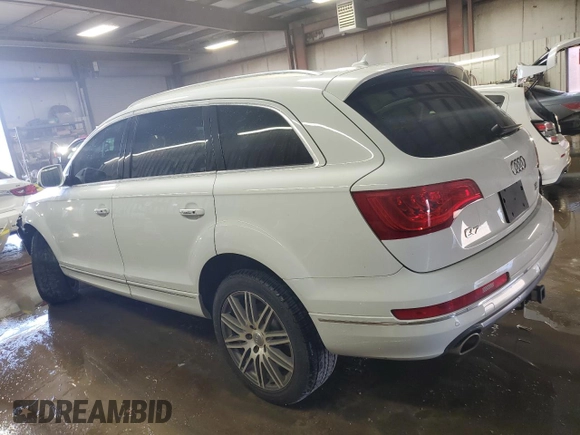2014 Audi Q7 Premium Plus with VIN WA1LMAFE0ED018566, listed as a Copart auction lot 50705575 with 169,621 mi miles and Salvage title. Bid and sale history available at DreamBid. Image 2.