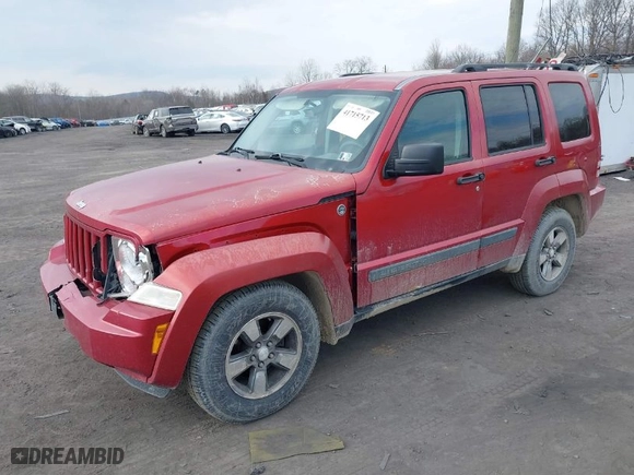 2008 Jeep Liberty Sport with VIN 1J8GN28K58W192213, listed as a IAAI auction lot 41715713 with 198,045 mi miles. Bid and sale history available at carsss.com. Image 2.