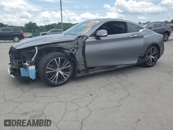 2018 Infiniti Q60 Luxe with VIN JN1EV7EL3JM392486, listed as a Copart auction lot 63526845 with 86,749 mi miles and Salvage title. Bid and sale history available at DreamBid. Image 1.