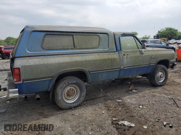 1991 Dodge D/W 250 z VIN 1B7KM26C5MS319916, wystawiony jako Copart lot #57512115 z przebiegiem 77 179 mil mil oraz Czysty tytuł • Clean title. Historia ofert i sprzedaży dostępna na DreamBid. Obrazek 3.