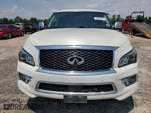 2017 Infiniti QX80 with VIN JN8AZ2ND0H9830667, listed as a Copart auction lot 58690014 with 124,251 mi miles and Clean Title. Bid and sale history available at carsss.com. Image 5.