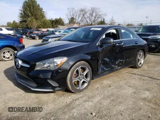 2018 Mercedes-Benz CLA with VIN WDDSJ4GB6JN529693, listed as a Copart auction lot 43001223 with 85,582 mi miles. Bid and sale history available at carsss.com. Image 1.