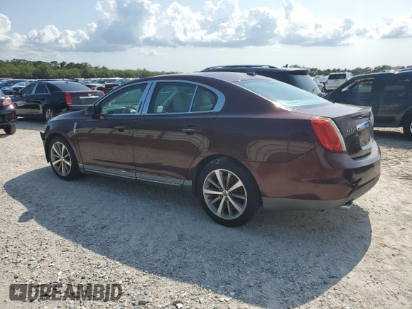 2009 Lincoln MKS with VIN 1LNHM93R19G631250, listed as a Copart auction lot 55442505 with 160,926 mi miles and Salvage Title. Bid and sale history available at DreamBid. Image 2.