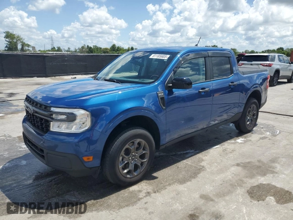 2024 Ford Maverick XLT with VIN 3FTTW8H37RRA63473, listed as a Copart auction lot 61185685 with 15,535 mi miles and Salvage title. Bid and sale history available at DreamBid. Image 1.