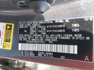 2016 Toyota Highlander XLE z VIN 5TDJKRFH8GS231543, wystawiony jako IAAI lot #42071117 z przebiegiem Nie podano mil oraz . Historia ofert i sprzedaży dostępna na DreamBid. Obrazek 9.