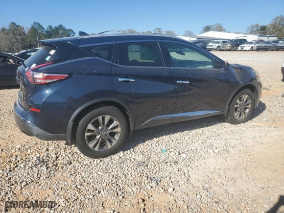 2017 Nissan Murano SL with VIN 5N1AZ2MG5HN132906, listed as a Copart auction lot 50062125 with 102,078 mi miles and Salvage Title. Bid and sale history available at carsss.com. Image 3.
