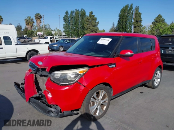 2014 Kia Soul + with VIN KNDJP3A51E7723236, listed as a IAAI auction lot 42180681 with 192,085 mi miles and . Bid and sale history available at DreamBid. Image 6.